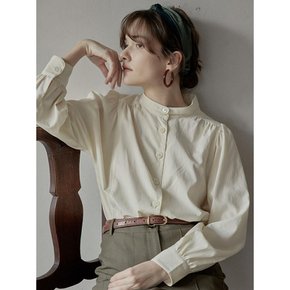 PM_Apricot collarless shirt