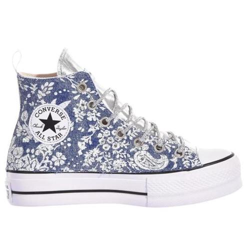 컨버스 스니커즈 3236 CONVERSE PLATFORM FLOWER JEANS Blue