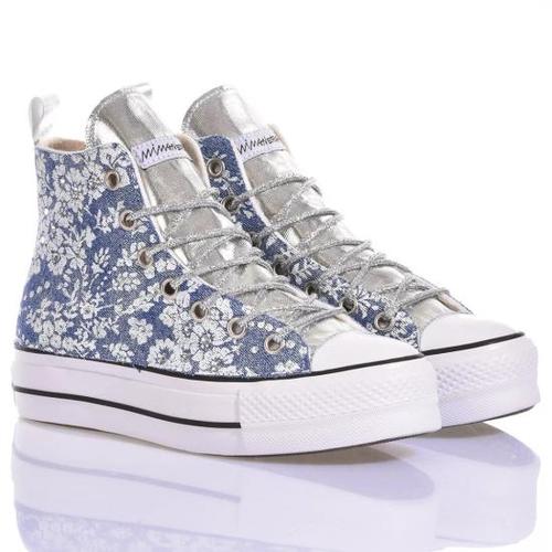 컨버스 스니커즈 3236 CONVERSE PLATFORM FLOWER JEANS Blue