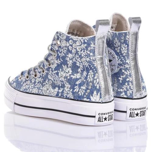 컨버스 스니커즈 3236 CONVERSE PLATFORM FLOWER JEANS Blue