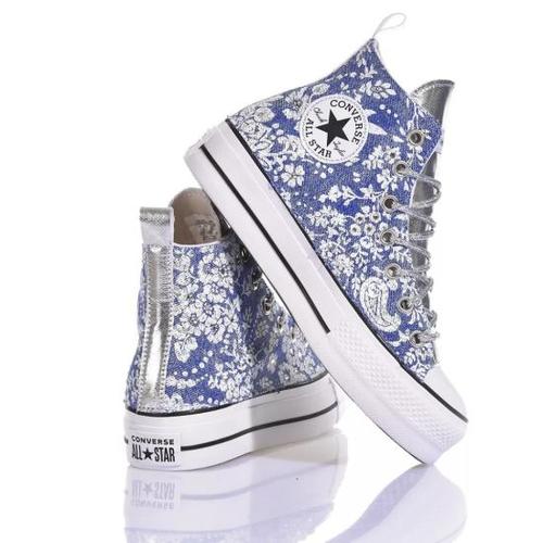 컨버스 스니커즈 3236 CONVERSE PLATFORM FLOWER JEANS Blue