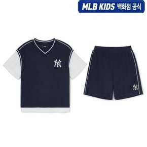 [백화점 공식]25SS  바시티 베스트 반팔 세트   7AS1V0353-50NYS