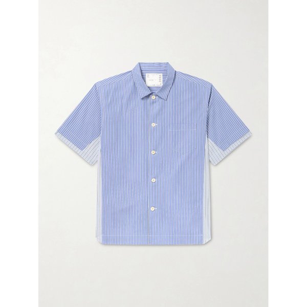 패널 스트라이프 코튼 포플린 셔츠 46376663162959935