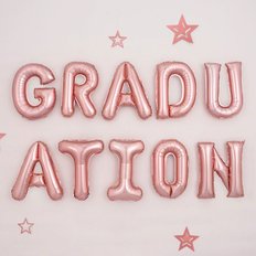 [원팩] 은박풍선세트 GRADUATION [로즈골드]