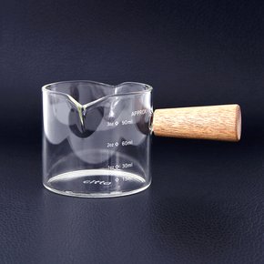 우드 손잡이 에스프레소 샷잔 100ml (눈금)