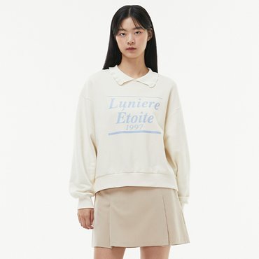 LAP 물결 카라 레이어드 맨투맨 AP3CT949