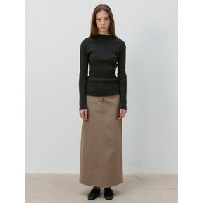 Waistband Maxi Skirt_Mocha