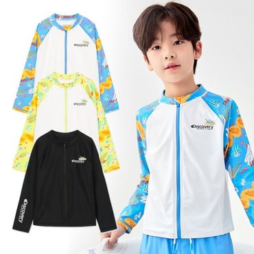 디스커버리키즈 키즈 콜라보(아방) 소매패턴 집업 래쉬가드
