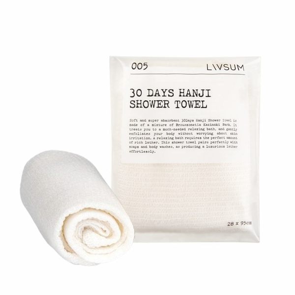 [51% OFF]리브썸 30일 한지 샤워타월 1개