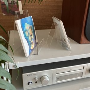 아크릴 투명 LP 거치대 보관함 스탠드 책전시대 홈인테리어