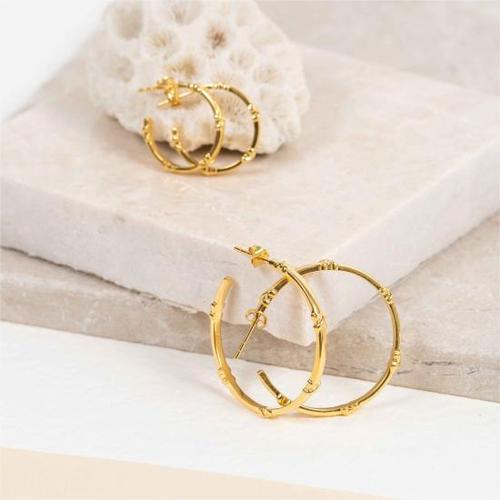 아우리 주얼리 이어링 E1292 Deia Piccolo Yellow Gold Vermeil Kiss Hoop Earrings