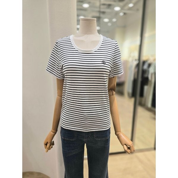 [부산점] 스트라이프 슬림 반팔  티셔츠 (PR2CH00961)