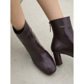 Renewal back zip up ankle / bordeaux (7cm)