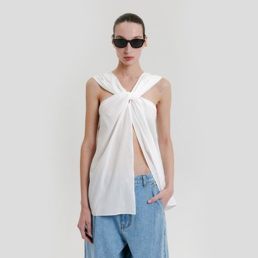 EENK Knotted Top - White