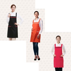 요들가운 키친앞치마 CM3503 블랙 CM3504 레드 CM3508
