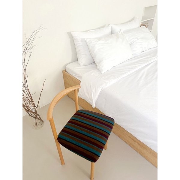 stripe backrest chair (purple)