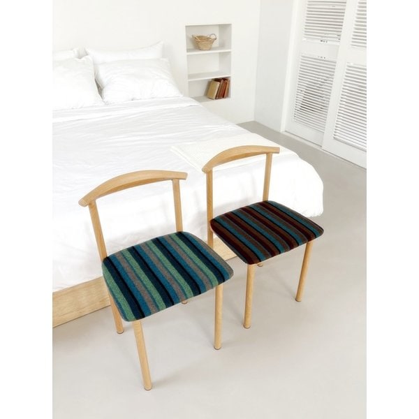 stripe backrest chair (purple)
