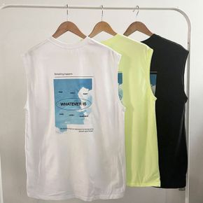 남자 나시 왓에버 민소매 티셔츠 나시티 RB2 TS5 Q035 옐로우_P366373848