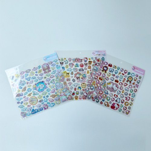 산리오 홀로그램 씰 스티커 100P 헬로키티 키티 시나모롤 캐릭터즈 2