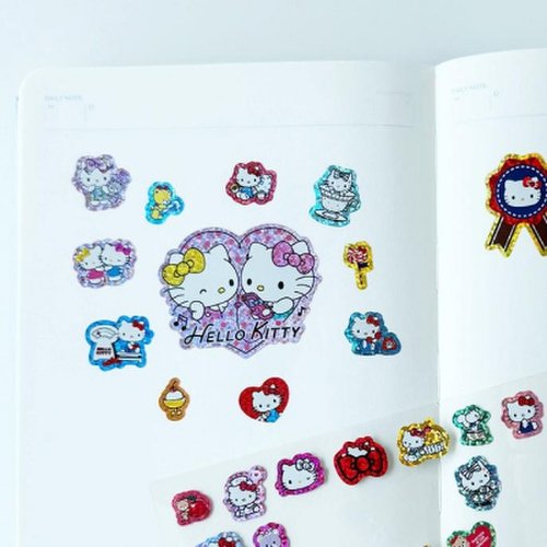 산리오 홀로그램 씰 스티커 100P 헬로키티 키티 시나모롤 캐릭터즈 4
