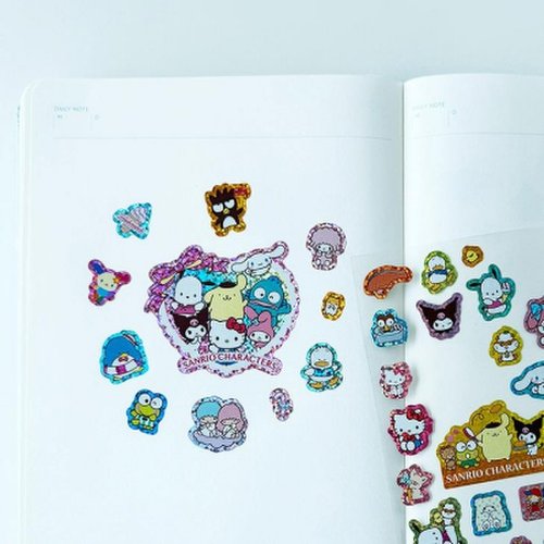 산리오 홀로그램 씰 스티커 100P 헬로키티 키티 시나모롤 캐릭터즈 5