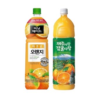  [한번에먹자] 미닛메이드 에센셜 오렌지 1.5L 3페트 + 미닛메이드 제