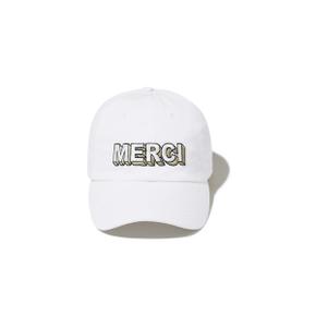 큘 THE MERCI KAP BASEBALL CAP - WHITE