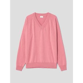 [정상가259,000원] Cashmere Neck Pullover  Baby Pink (WE2Y51C67X)