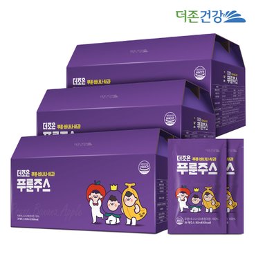 더존건강 더조은 푸룬 바나나 사과 푸룬주스 80ml 30포 3박스