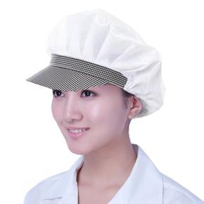 검정체크 올전체망사 주방 위생모자 급식실위생모