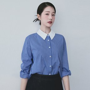 체크 크롭 셔츠(장다아 착용) EWBLPC0500