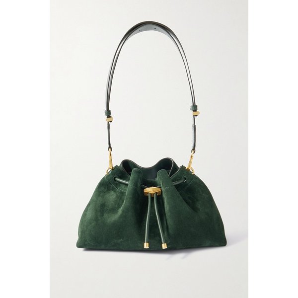 신치 미디엄 가죽 트리밍 스웨이드 숄더백 46376663162936453