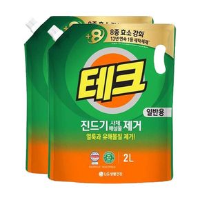 테크 진 드기제거 일반 리필 2L+2L 액체세탁세제