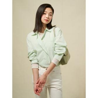빈폴레이디스 훌 변형 스트라이프 셔츠  애플그린 (BF5364C01K)