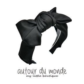 big ribbon hairband (black)