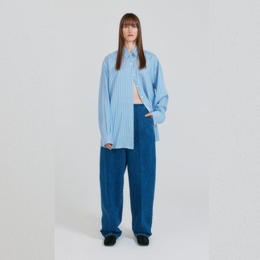 EENK ZIN Tapered Volume Denim Pants - Blue