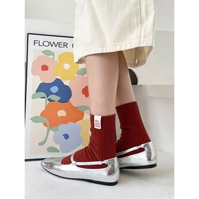 ARKVE 옆탭 골지 니트 여성 여자 패션 양말 SOCKS