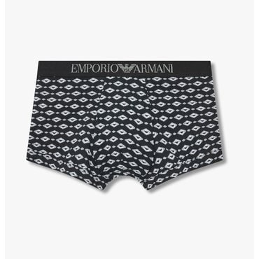 EMPORIO ARMANI 남성 로고 밴딩 패턴드 드로즈 (0814112003)