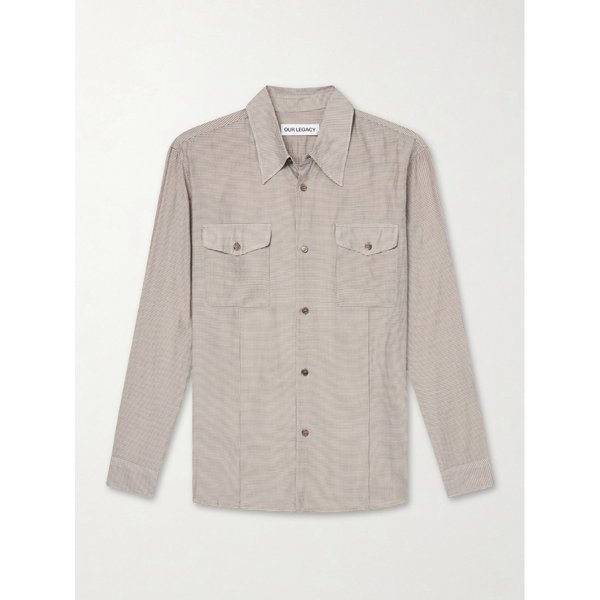 아워레가시 플라우 체크 코튼 실크 블렌드 셔츠 46376663162960892