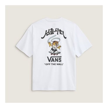 반스 서울 타이거 반소매 티셔츠 VN000W22WHT