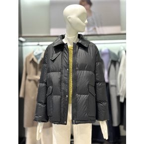 [시흥점] 페이크 레더 배색 포인트 구스 다운 점퍼 V254PSG946