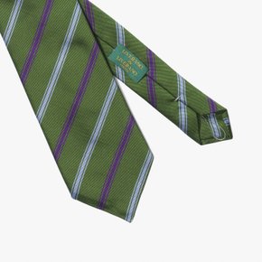 리베라노리베라노 넥타이 SILK TIE (STRIPE 3) LODEN GREEN LID1M80004A93