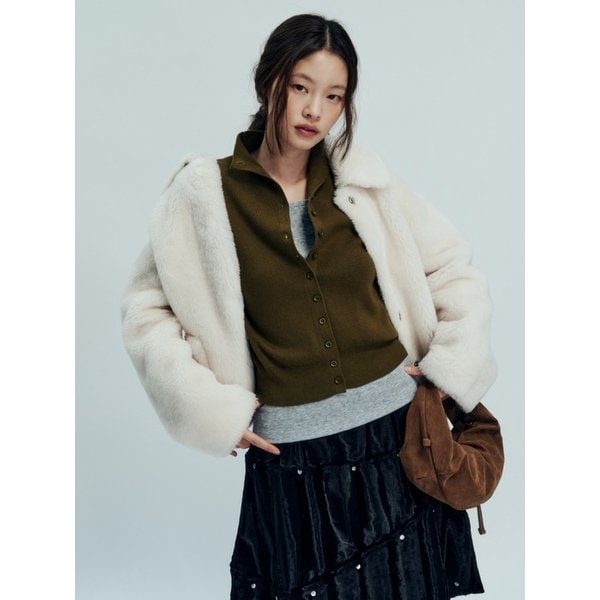 리얼 양털 데일리 자켓 [아이보리]