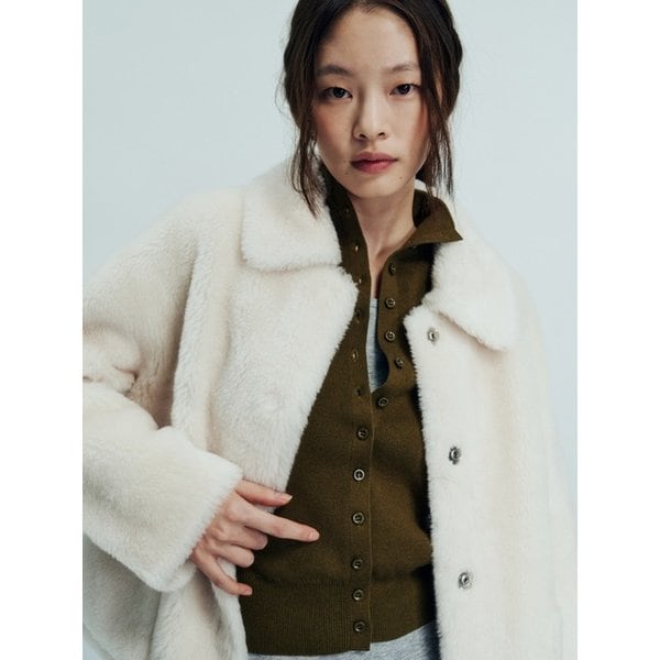 리얼 양털 데일리 자켓 [아이보리]