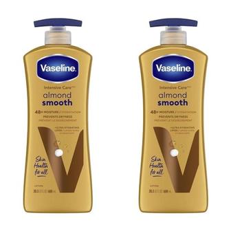  [해외직구] Vaseline 바세린 인텐시브 케어 로션 아몬드 스무스 600ml 2팩 Intensive Care Almond Smooth Body Lotion 20.3 fl Oz