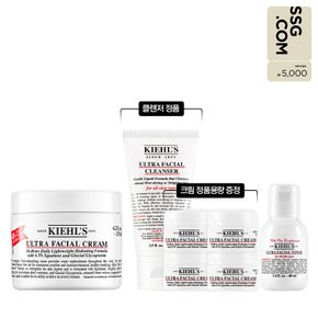 키엘 [5천원 상품권] [2S] NEW 울트라 훼이셜 크림 4.0세대 125ml 세트 (+크림,클렌저 정품용량 증정)