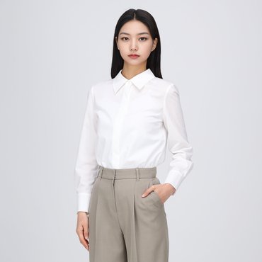 케네스레이디 솔리드 히든버튼 셔츠 블라우스 EVBLPA9800