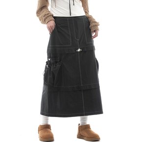 LAYER SKIRT IN DARK GREY(카고 롱 스커트)