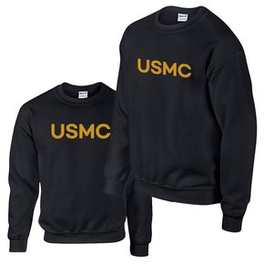 기모 블랙 옐로우 밀리터리 티셔츠 맨투맨 USMC