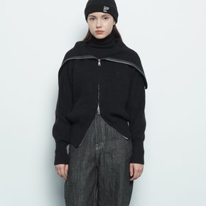 W39 life knit zip up black